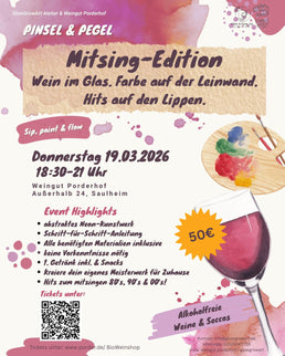 Pinsel und Pegel Mitsing-Edition am 19. März | 18:30-21 Uhr