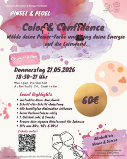 21.5.2026  "Color&Confidence" deine Powerfarbe und deine Energie auf einer Leinwand
